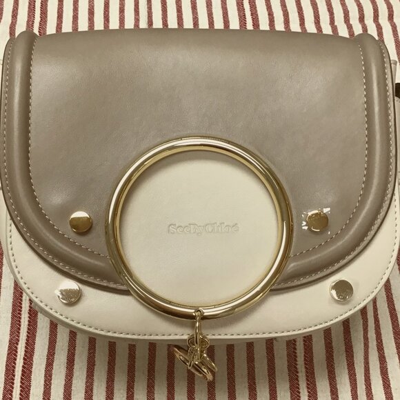 NWT SEE BY CHLOE Motty Grey Mara Bag - MISSING SHOULDER STRAP - Picture 1 of 8